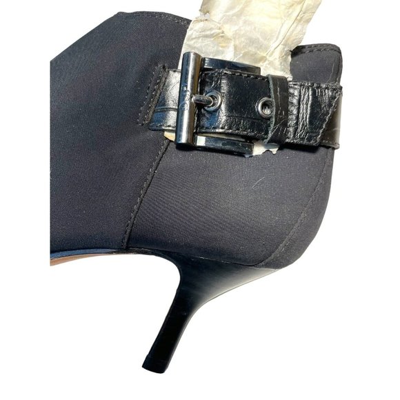 Donald Pliner Booties Size 8 M Black Lexie 2” Heel Pointed Toe Zipper Fabric - Picture 6 of 13